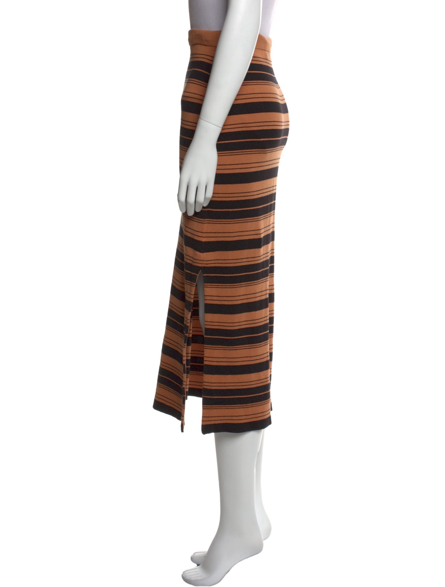 Proenza Schouler Striped Midi Length Skirt