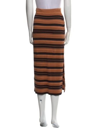 Proenza Schouler Striped Midi Length Skirt