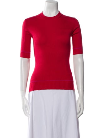 Proenza Schouler Silk Mock Neck Top