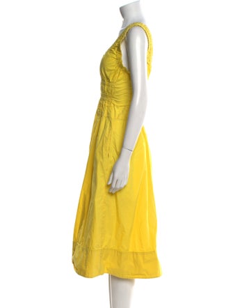 Proenza Schouler Scoop Neck Midi Length Dress