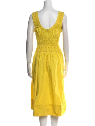 Proenza Schouler Scoop Neck Midi Length Dress