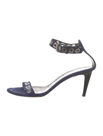 Proenza Schouler Suede Eyelet Trim Sandals