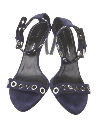 Proenza Schouler Suede Eyelet Trim Sandals
