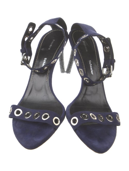 Proenza Schouler Suede Eyelet Trim Sandals
