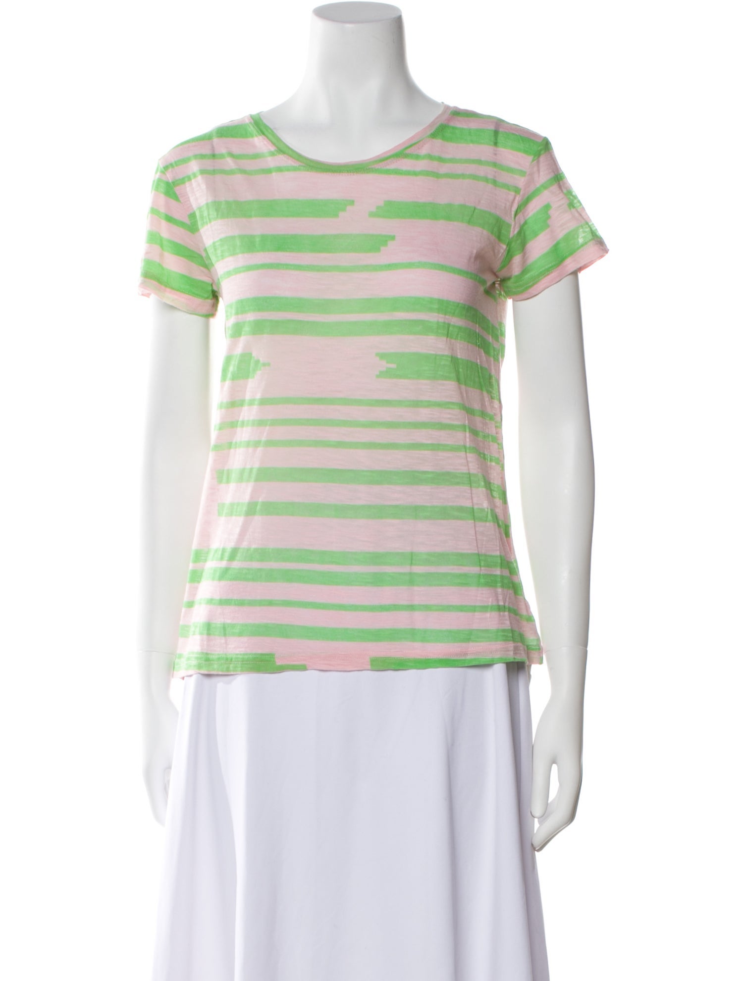 Proenza Schouler Striped Scoop Neck T-Shirt