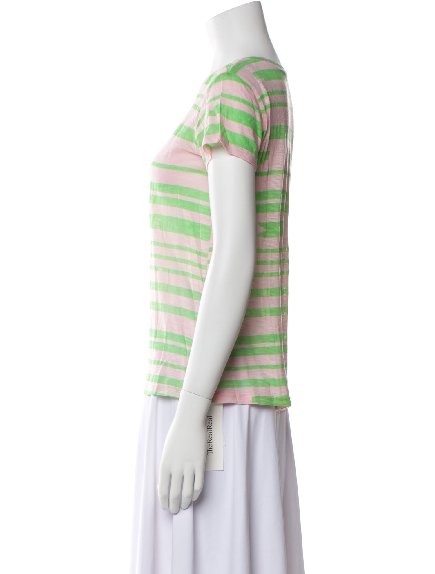 Proenza Schouler Striped Scoop Neck T-Shirt