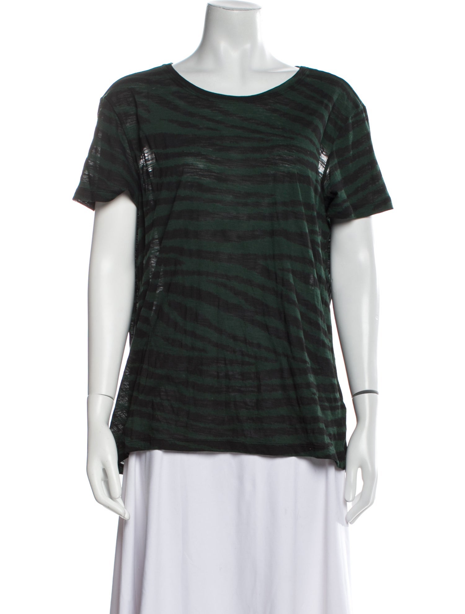 Proenza Schouler Striped Scoop Neck T-Shirt