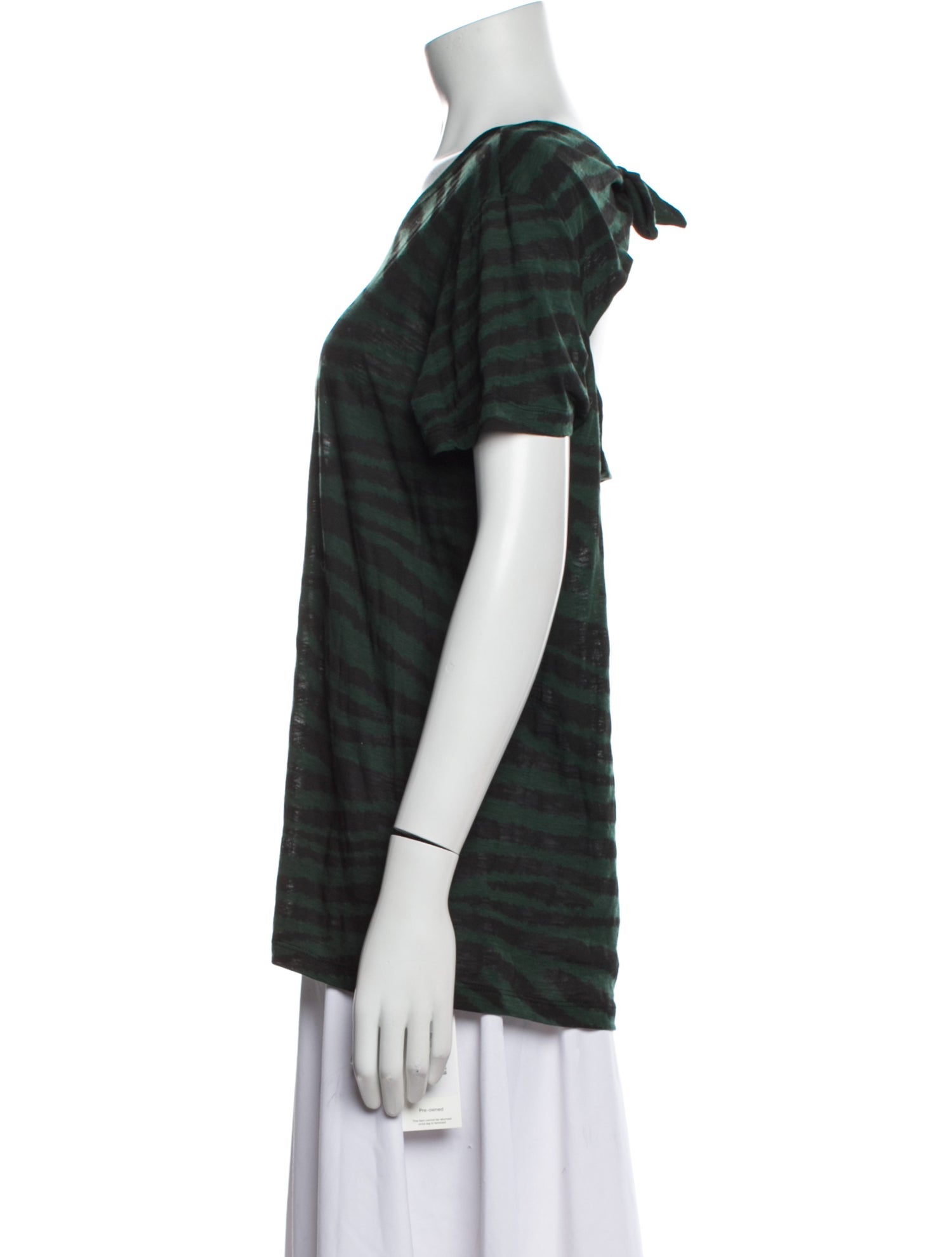 Proenza Schouler Striped Scoop Neck T-Shirt