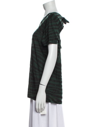 Proenza Schouler Striped Scoop Neck T-Shirt