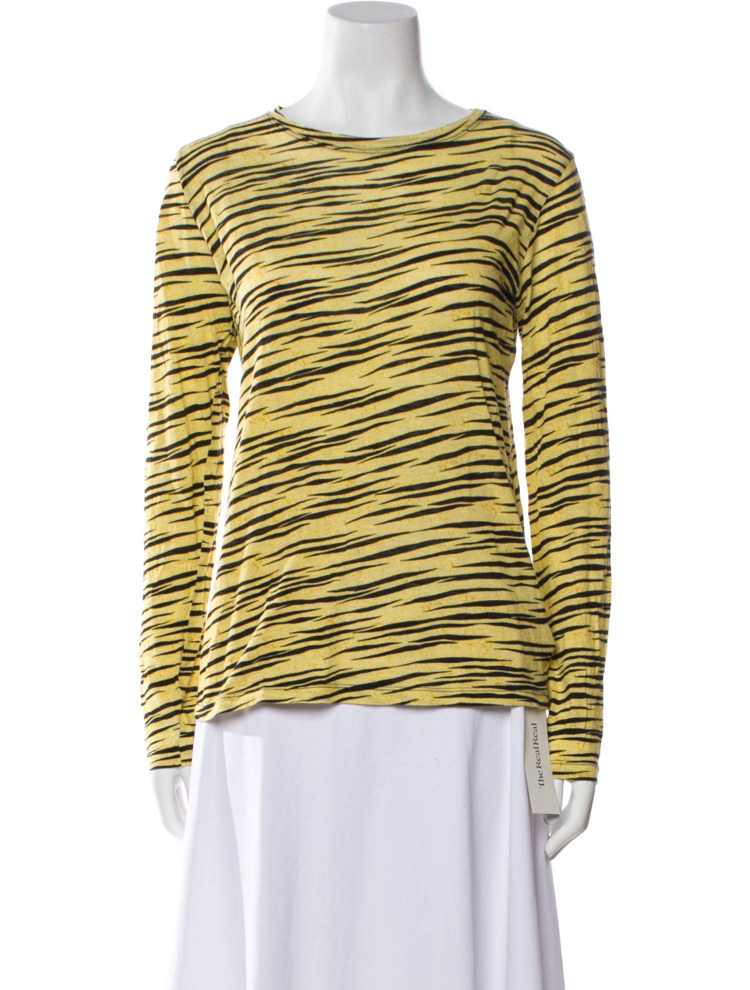 Proenza Schouler Animal Print Bateau Neckline T-Shirt