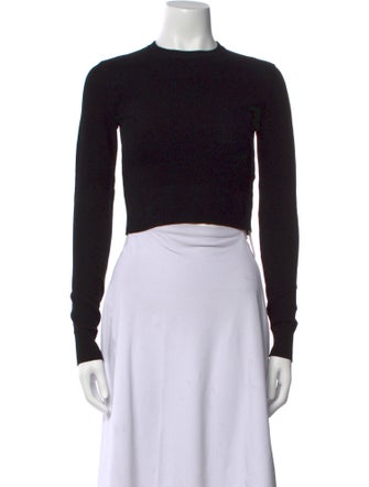 Proenza Schouler Mock Neck Long Sleeve Crop Top