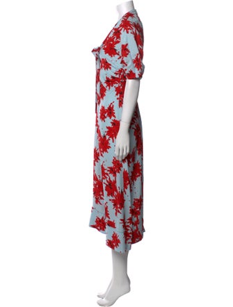 Proenza Schouler Floral Print Long Dress