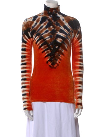 Proenza Schouler Tie-Dye Print Turtleneck Sweatshirt