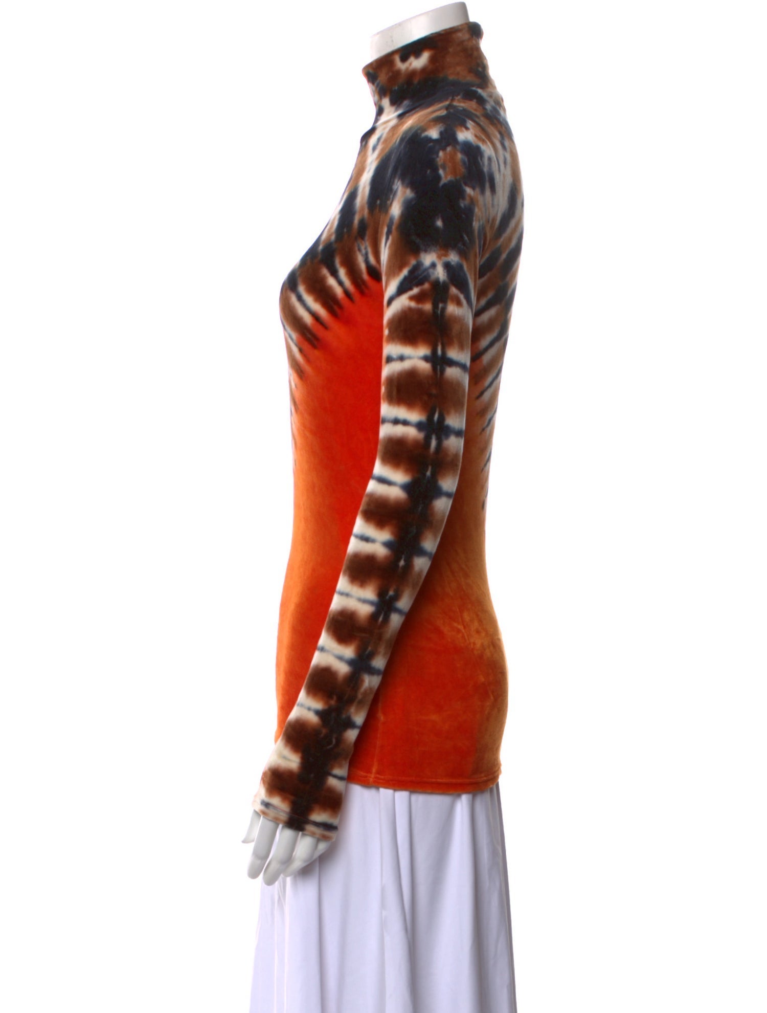 Proenza Schouler Tie-Dye Print Turtleneck Sweatshirt