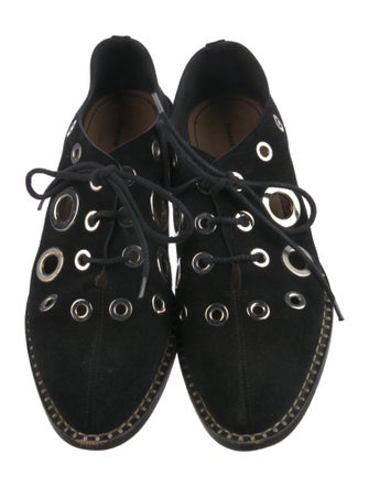 Proenza Schouler Suede Cutout Accent Oxfords