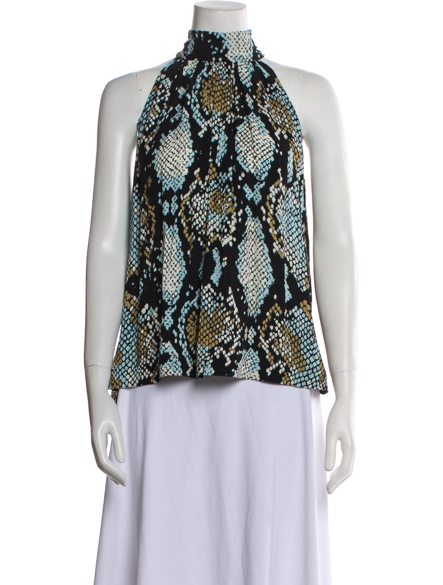 Proenza Schouler Animal Print Mock Neck Blouse w/ Tags