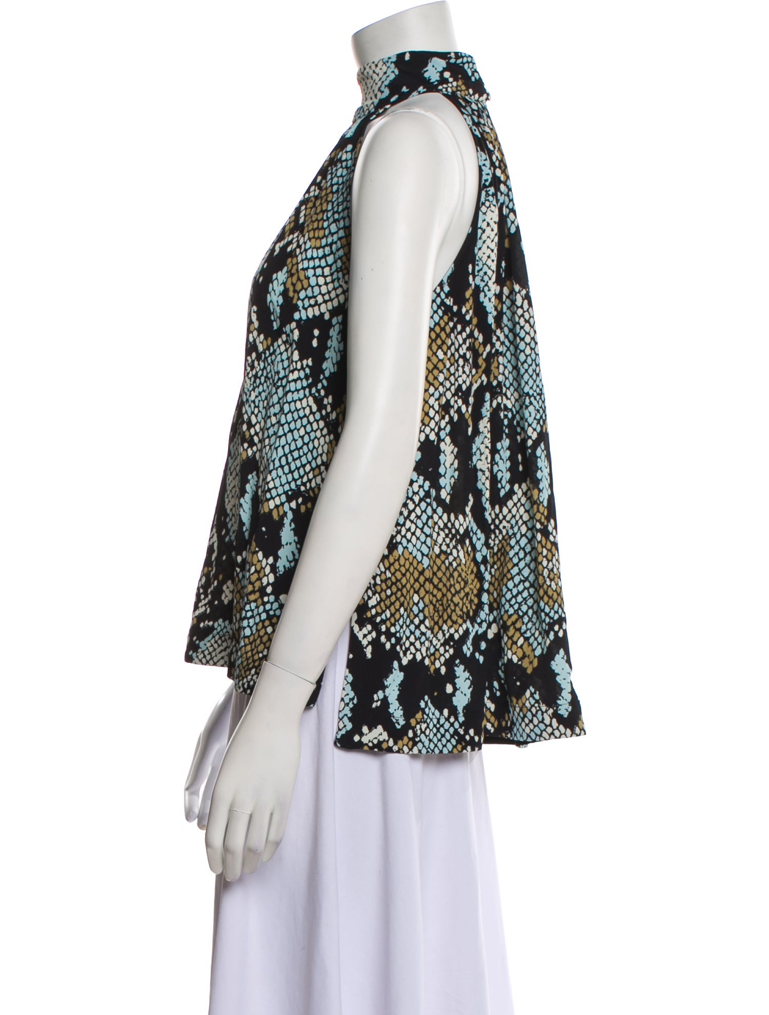 Proenza Schouler Animal Print Mock Neck Blouse w/ Tags