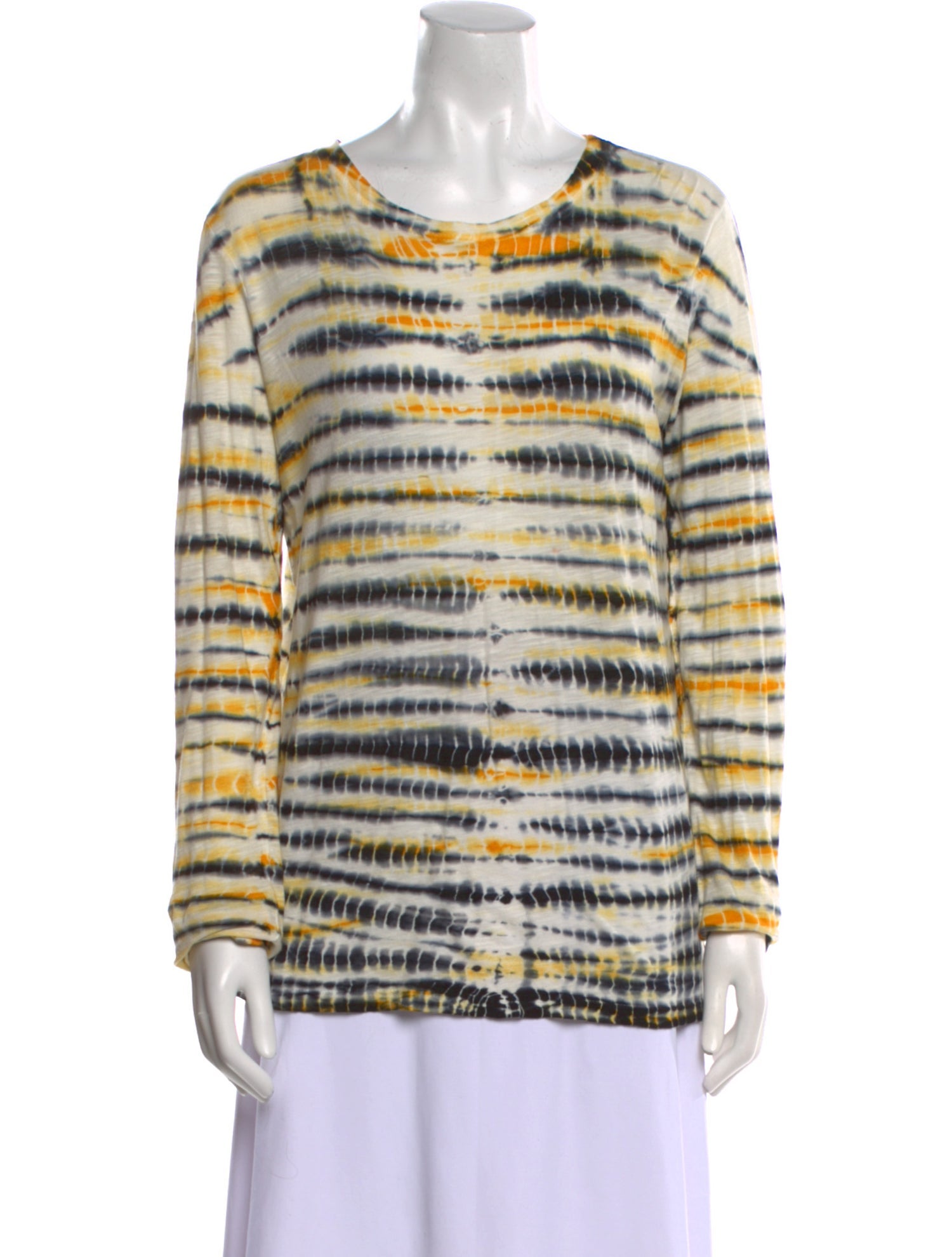 Proenza Schouler Tie-Dye Print Scoop Neck T-Shirt