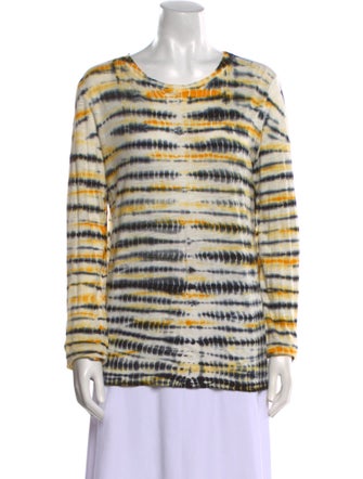 Proenza Schouler Tie-Dye Print Scoop Neck T-Shirt