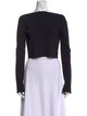 Proenza Schouler Bateau Neckline Long Sleeve Crop Top