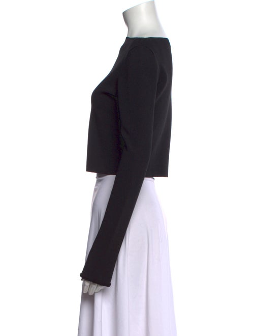 Proenza Schouler Bateau Neckline Long Sleeve Crop Top