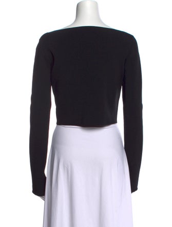 Proenza Schouler Bateau Neckline Long Sleeve Crop Top