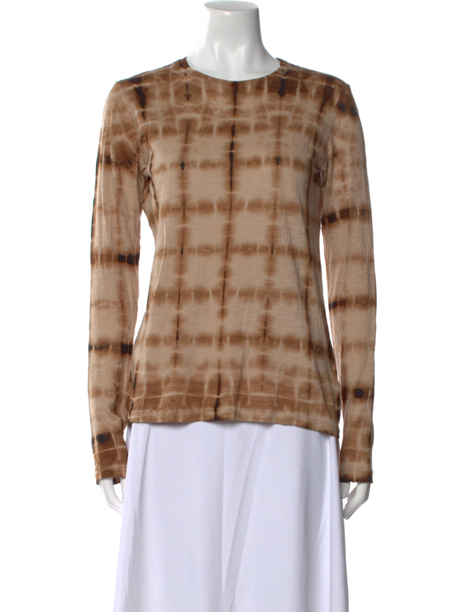Proenza Schouler Plaid Print Crew Neck Top