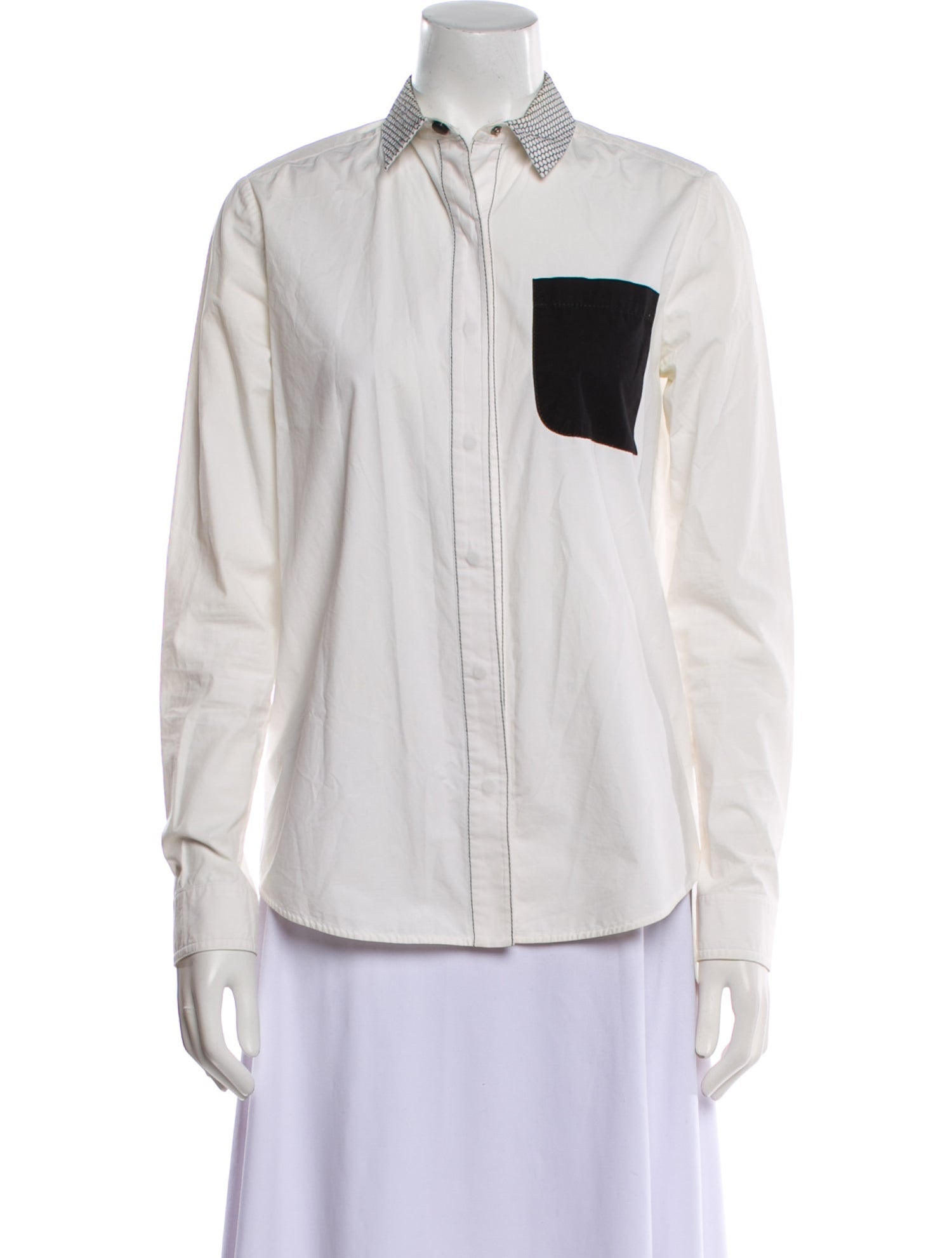 Proenza Schouler Long Sleeve Button-Up Top