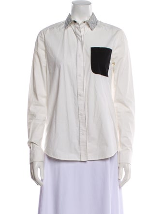 Proenza Schouler Long Sleeve Button-Up Top