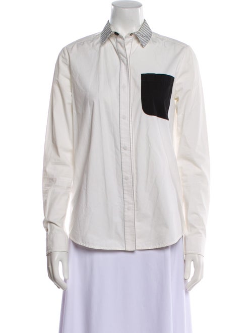 Proenza Schouler Long Sleeve Button-Up Top