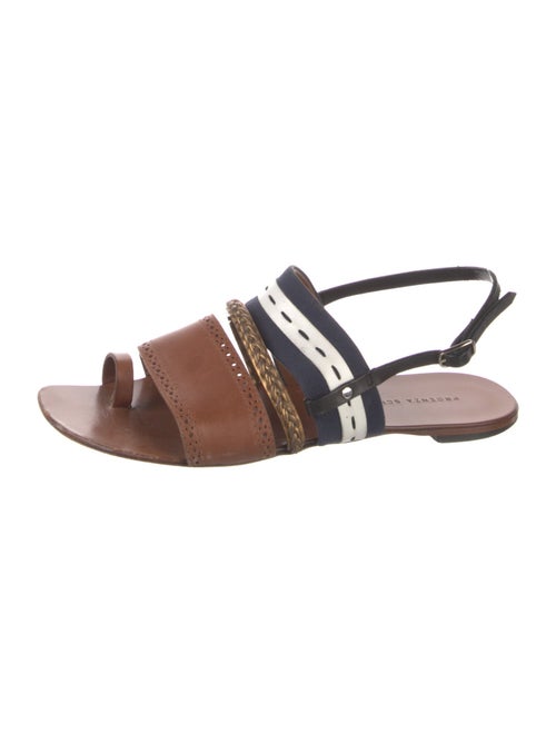 Proenza Schouler Leather Striped Slingback Sandals