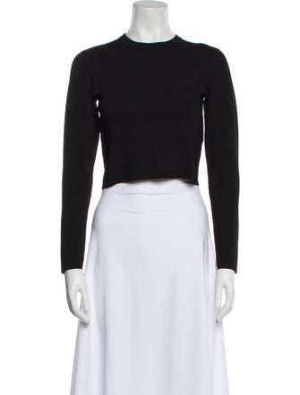 Proenza Schouler Crew Neck Long Sleeve Crop Top