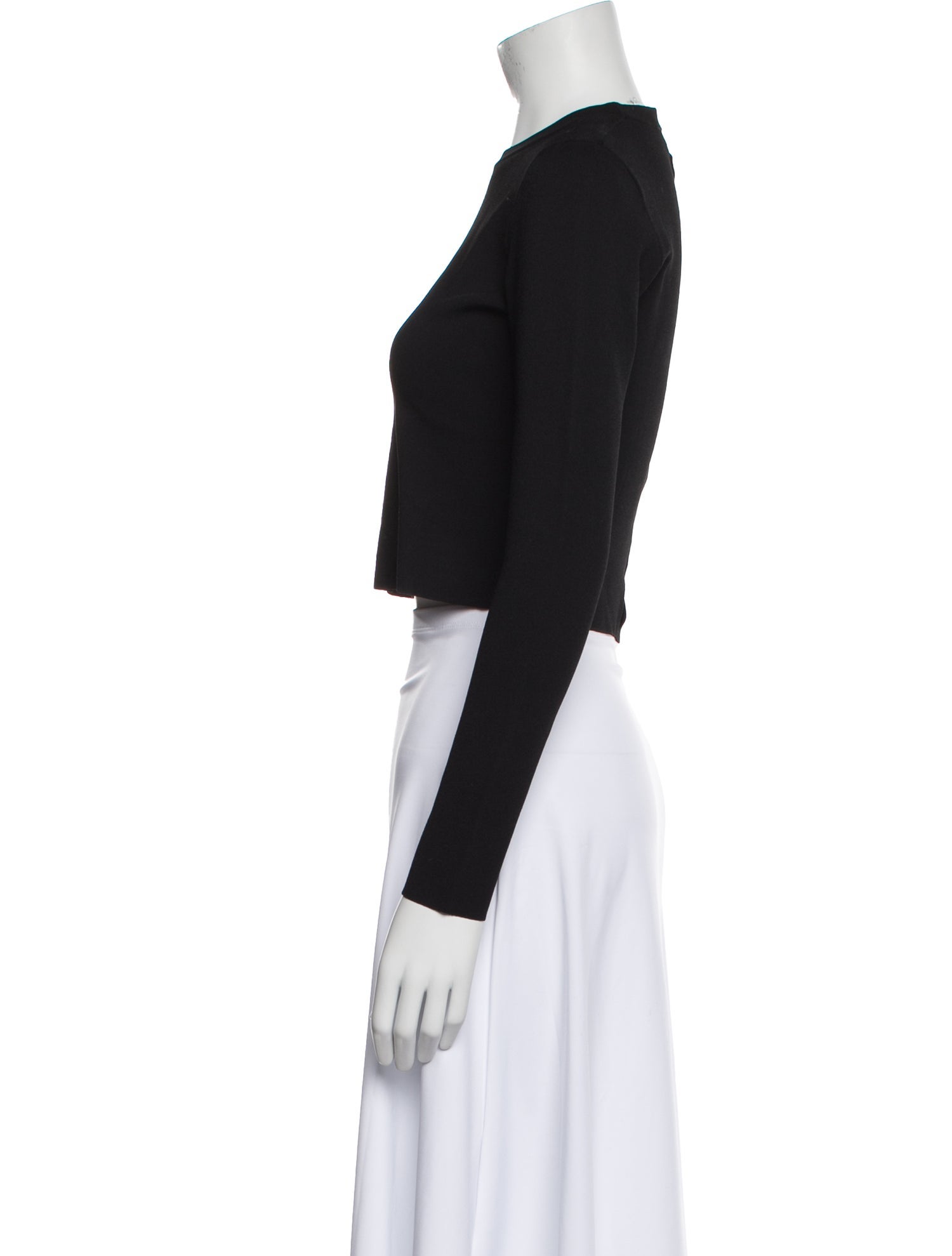 Proenza Schouler Crew Neck Long Sleeve Crop Top