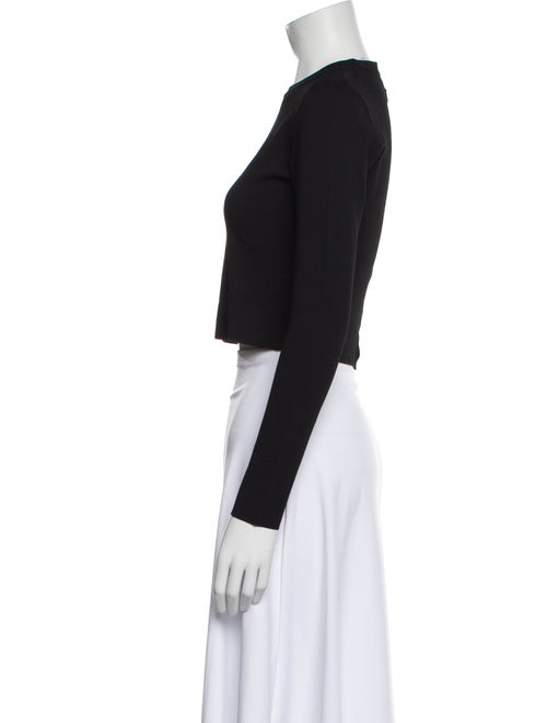 Proenza Schouler Crew Neck Long Sleeve Crop Top