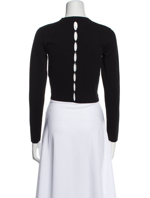 Proenza Schouler Crew Neck Long Sleeve Crop Top