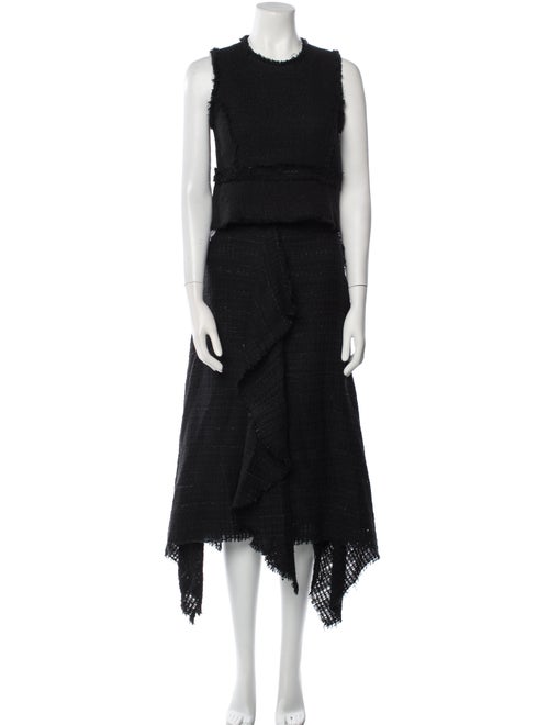 Proenza Schouler Raw-Edge Trim Skirt Set