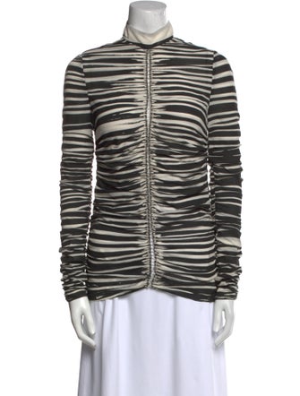 Proenza Schouler Silk Striped Top