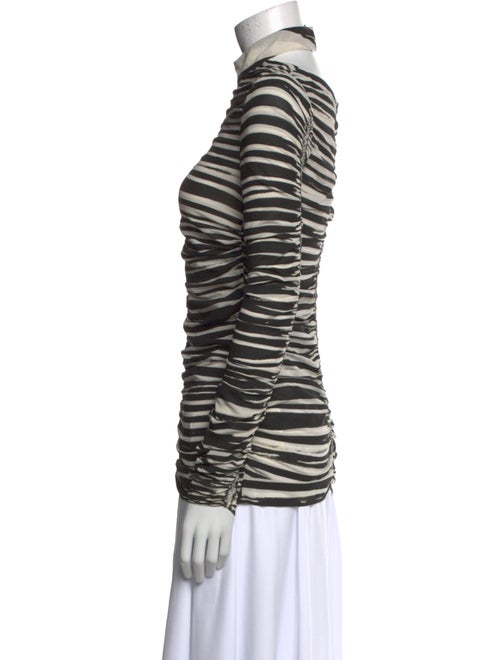 Proenza Schouler Silk Striped Top