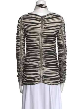 Proenza Schouler Silk Striped Top