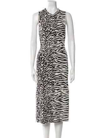 Proenza Schouler Animal Print Midi Length Dress