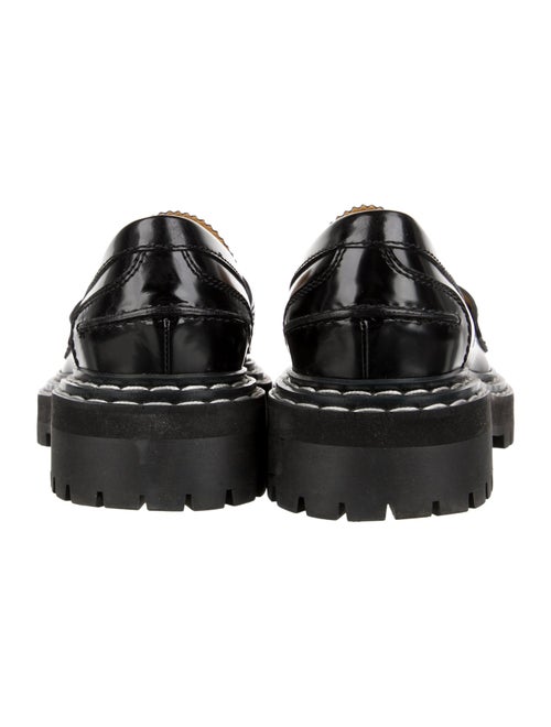 Proenza Schouler Leather Whipstitch Trim Loafers
