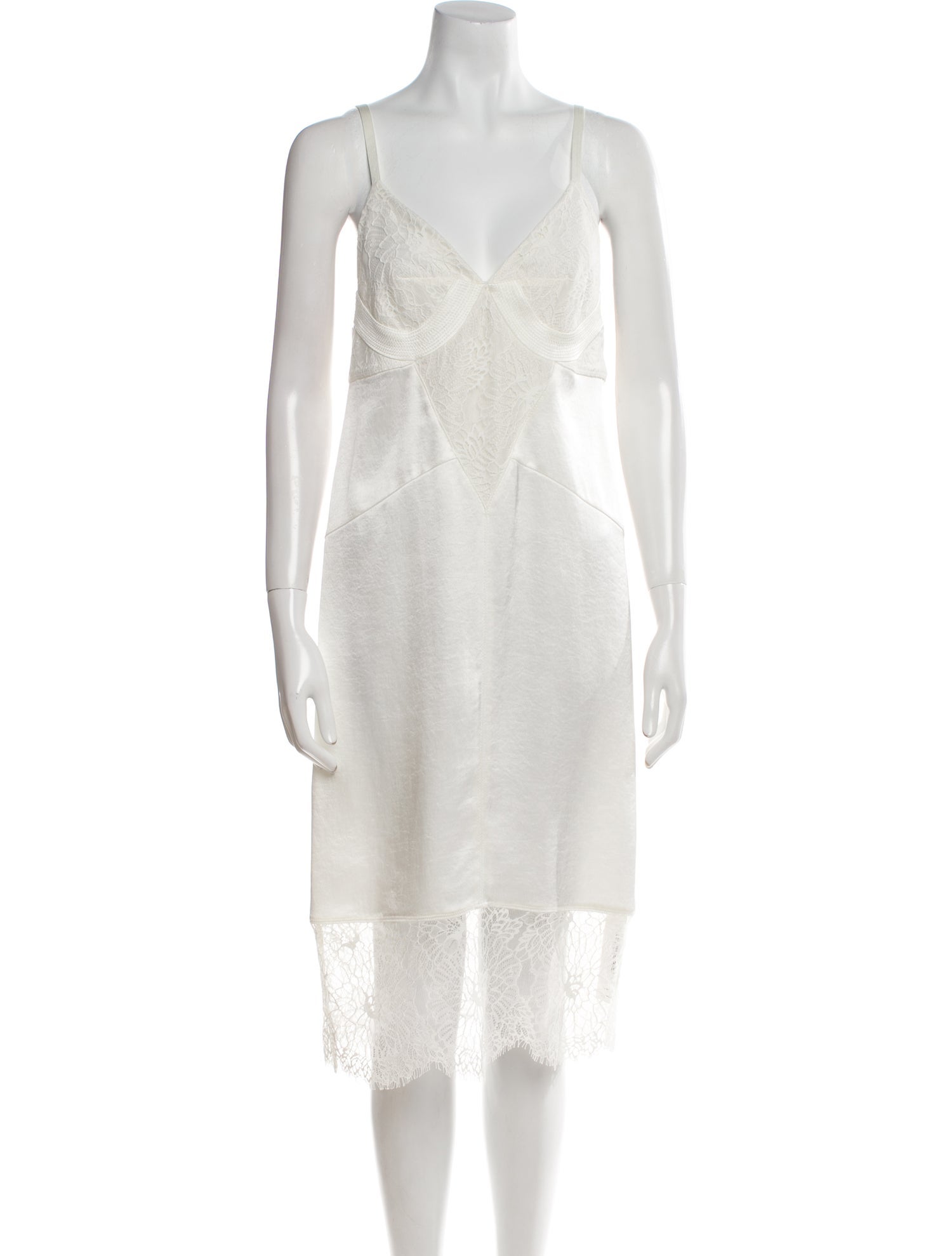 Proenza Schouler Lace Trim Embellishment Nightgown