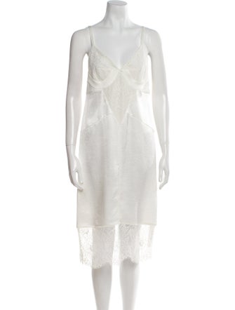 Proenza Schouler Lace Trim Embellishment Nightgown