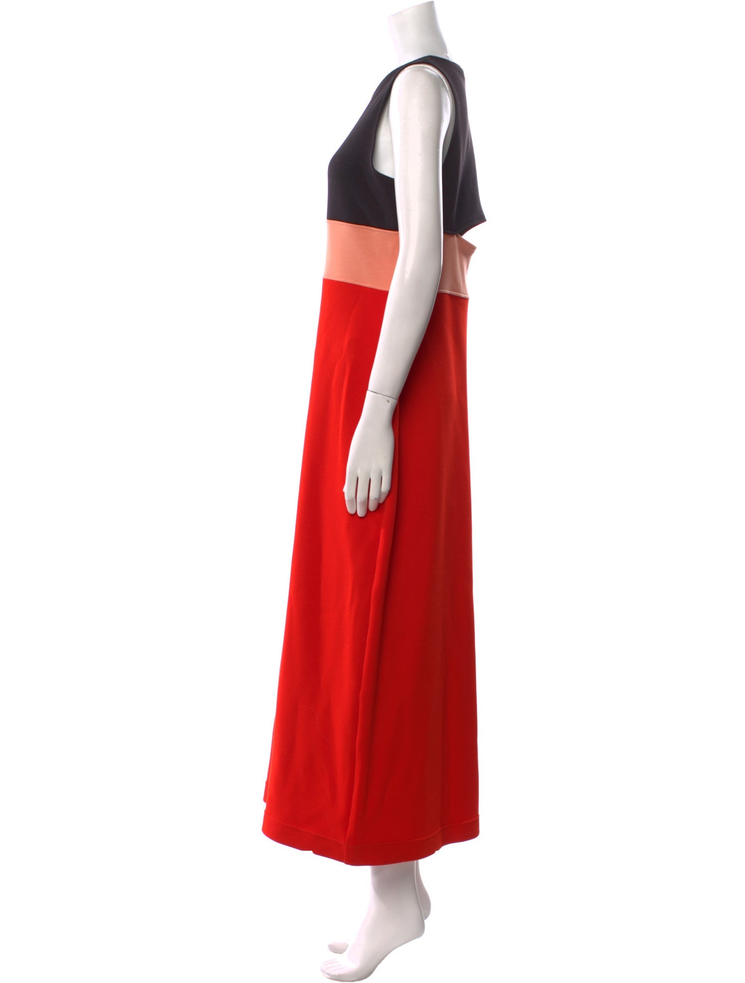 Proenza Schouler Colorblock Pattern Long Dress