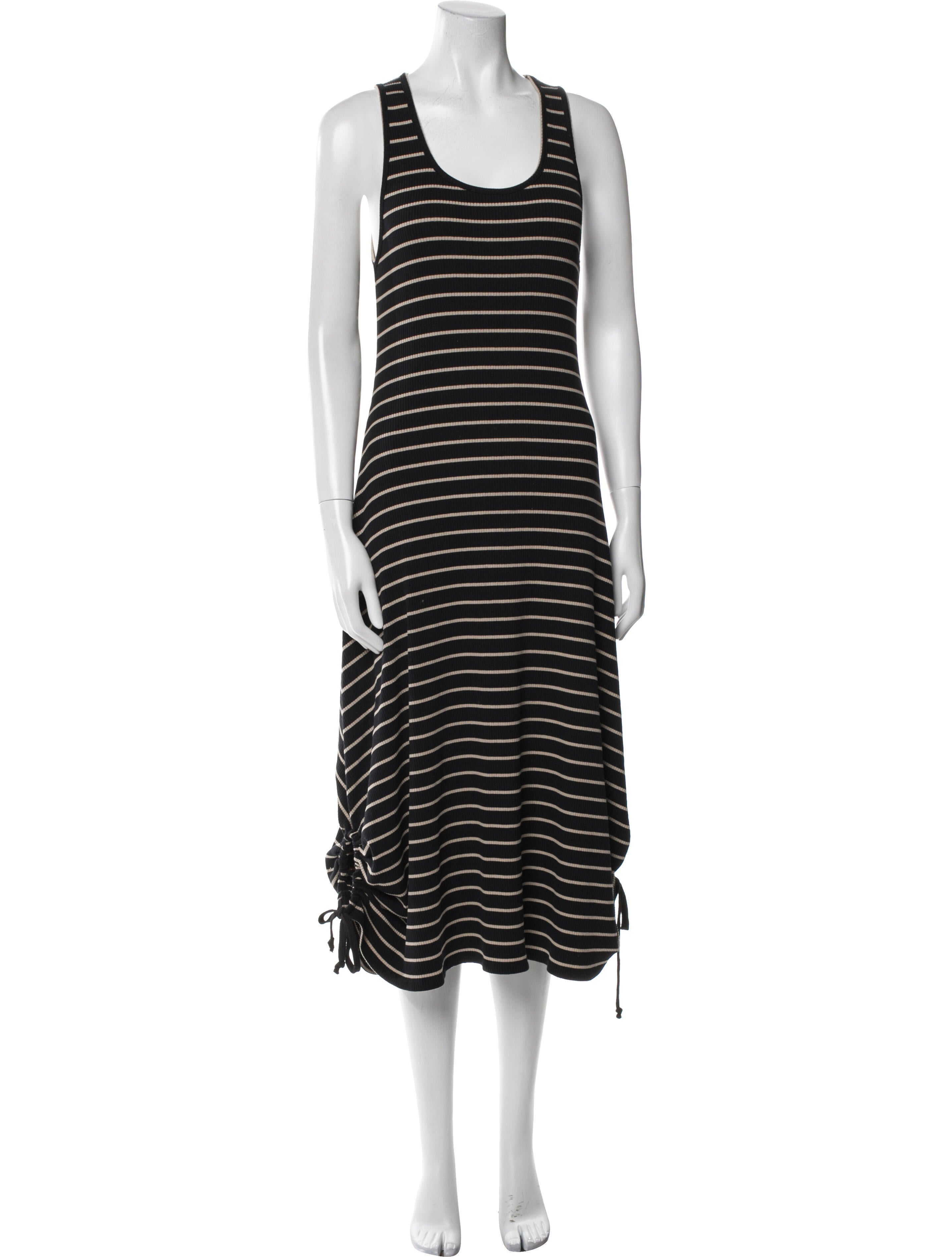 Proenza Schouler Striped Midi Length Dress