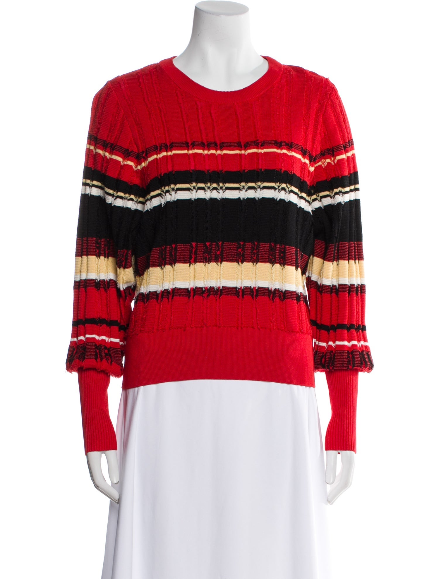 Proenza Schouler Striped Scoop Neck Sweater