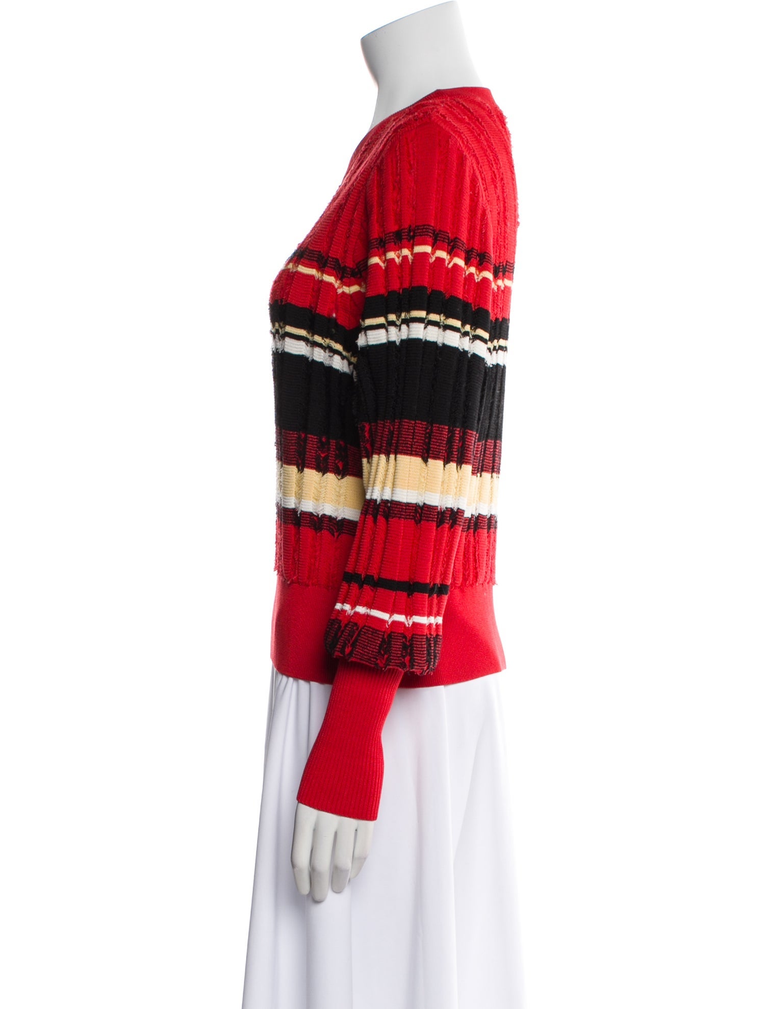 Proenza Schouler Striped Scoop Neck Sweater