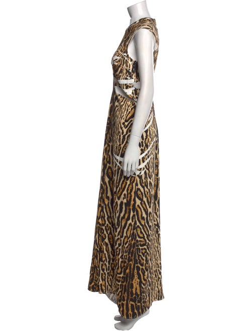 Proenza Schouler Animal Print Long Dress