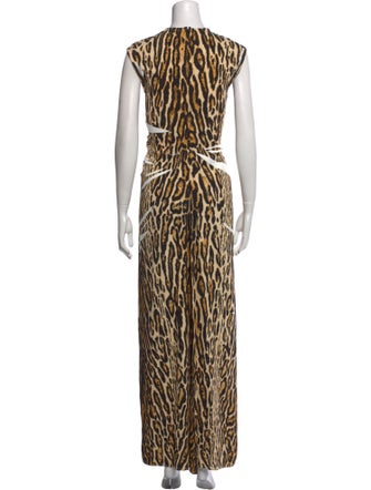 Proenza Schouler Animal Print Long Dress