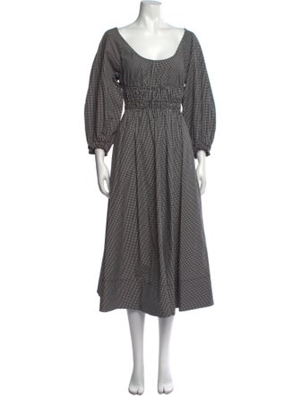Proenza Schouler Plaid Print Long Dress